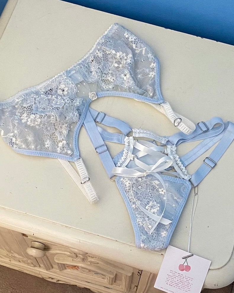 blue lace, baby blue, ice blue, lace bralette, blue bralette, baby blue bralette, white lace, floral bralette, blue floral lace, fitzpleisure