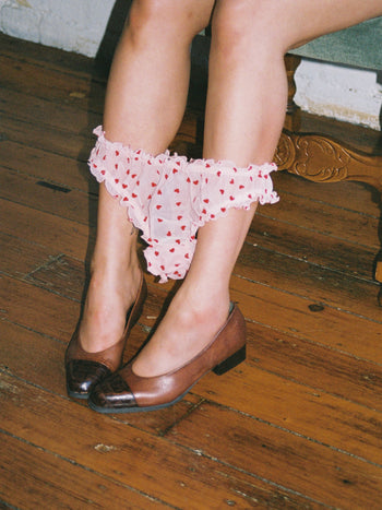 Peach Sweetheart Ruffly Thong