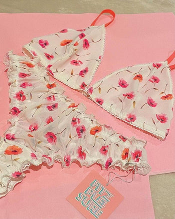 Poppy Cloud Ruffly Thong