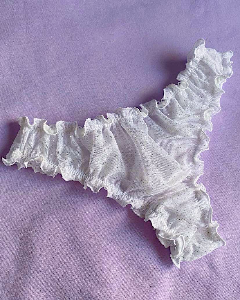 Diamond Dust Ruffly Thong