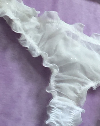 Diamond Dust Ruffly Thong