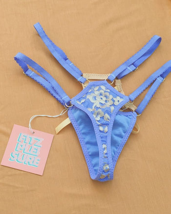 Royal Periwinkle Corset Thong