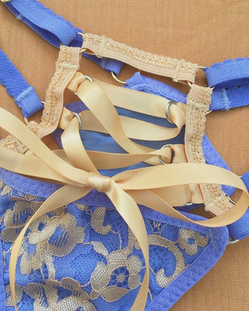 Royal Periwinkle Corset Thong
